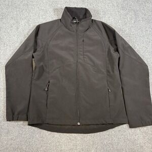 Black Diamond Jacket Mens Large Black Soft Shell Full Zip Fleece Lined Coat